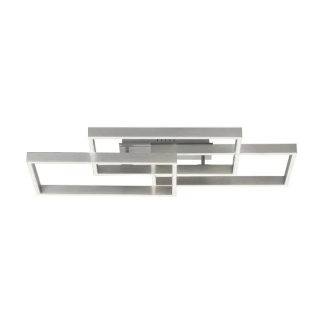 LED Deckenleuchte silberfarbig 82x50cm dimmbar CCT Memoryfunktion