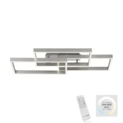 LED Deckenleuchte silberfarbig 82x50cm dimmbar CCT Memoryfunktion