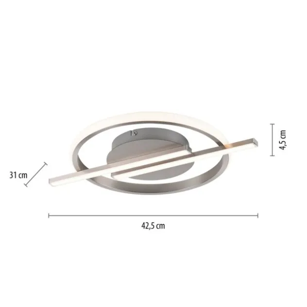 LED Deckenleuchte silber Simply Dimm Technik Memoryfunktion