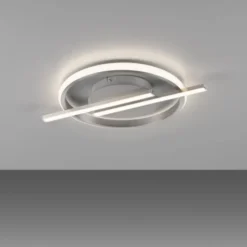LED Deckenleuchte silber Simply Dimm Technik Memoryfunktion