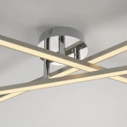LED Deckenleuchte SIMON, silber, sternförmig, länglich