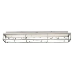 LED Deckenleuchte SKINA, chrom, quadratisch, dimmbar, Funk-Fernbedienung, Memoryfunktion