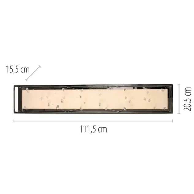 LED Deckenleuchte SKINA, chrom, quadratisch, dimmbar, Funk-Fernbedienung, Memoryfunktion