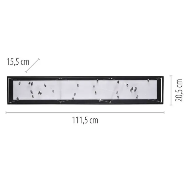 LED Deckenleuchte SKINA, schwarz, dimmbar, Funk-Fernbedienung,, Memoryfunktion