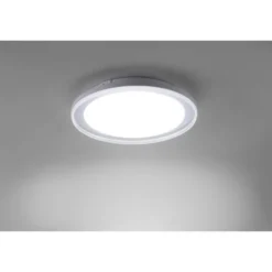 LED-Deckenleuchte, Smart Home, chromfarben, rund, Ø45cm, Tuya App