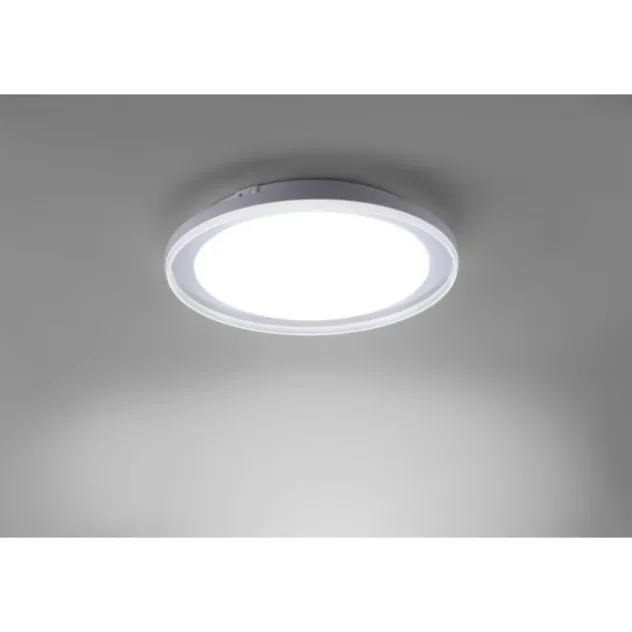 LED-Deckenleuchte, Smart Home, chromfarben, rund, Ø45cm, Tuya App