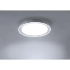 LED-Deckenleuchte, Smart Home, chromfarben, rund, Ø45cm, Tuya App