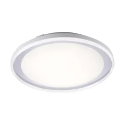 LED-Deckenleuchte, Smart Home, chromfarben, rund, Ø45cm, Tuya App