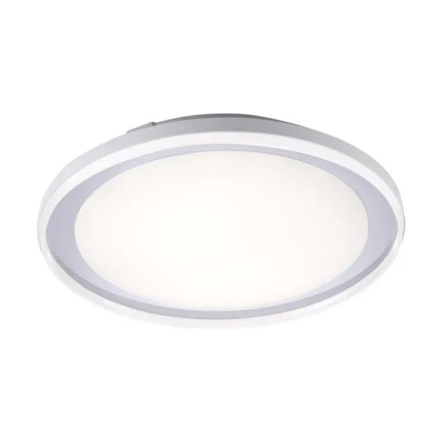 LED-Deckenleuchte, Smart Home, chromfarben, rund, Ø45cm, Tuya App