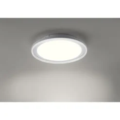 LED-Deckenleuchte, Smart Home, chromfarben, rund, Ø45cm, Tuya App