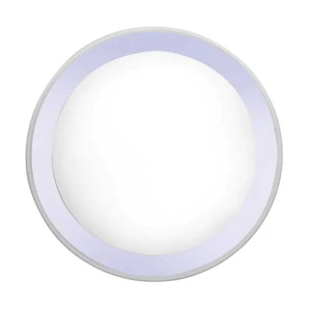 LED-Deckenleuchte, Smart Home, chromfarben, rund, Ø45cm, Tuya App