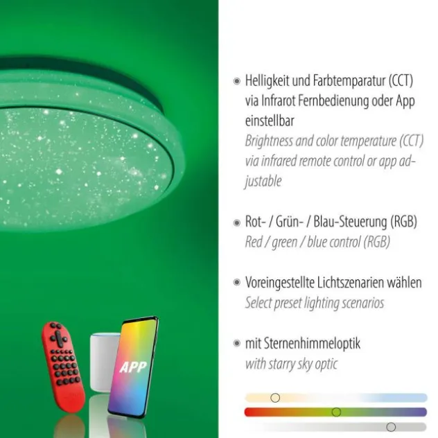 LED Deckenleuchte, Smart Home, RGB Farbwechsel, dimmbar, Lichtfarbsteuerung