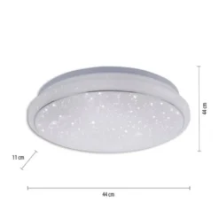 LED-Deckenleuchte, Smart Home fähig, RGB+W, Kristalloptik, Fernbedienung, CCT