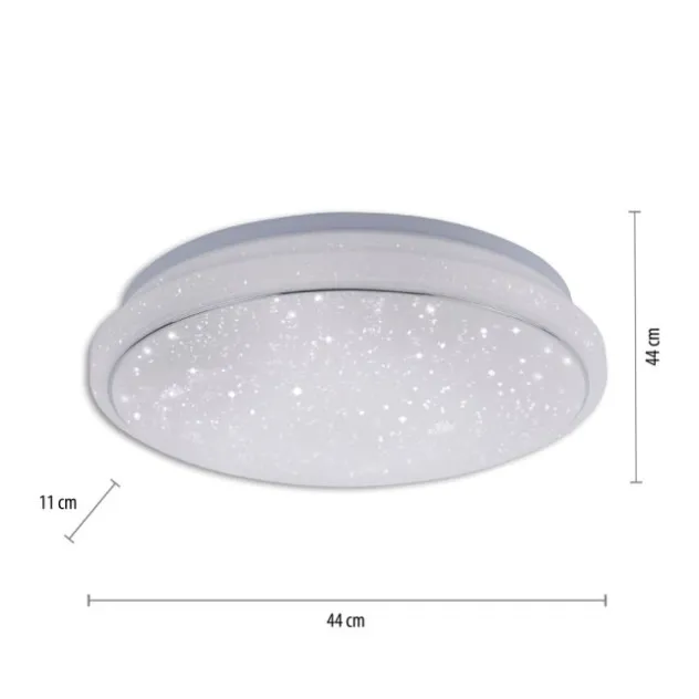 LED-Deckenleuchte, Smart Home fähig, RGB+W, Kristalloptik, Fernbedienung, CCT