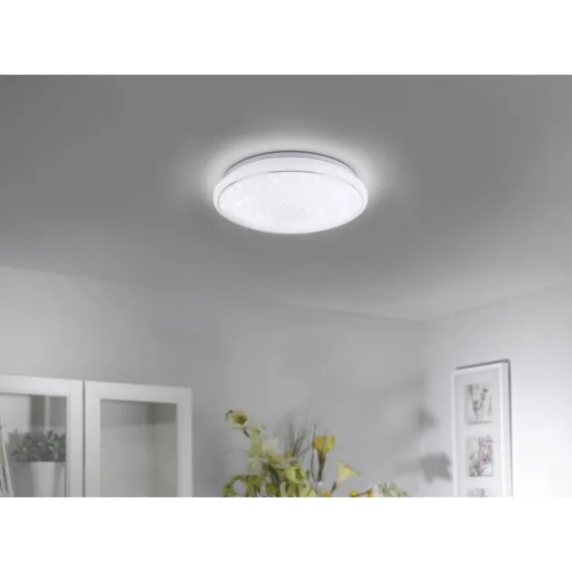 LED-Deckenleuchte, Smart Home fähig, RGB+W, Kristalloptik, Fernbedienung, CCT