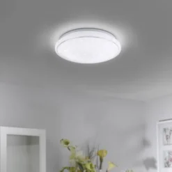 LED-Deckenleuchte, Smart Home fähig, RGB+W, Kristalloptik, Fernbedienung, CCT