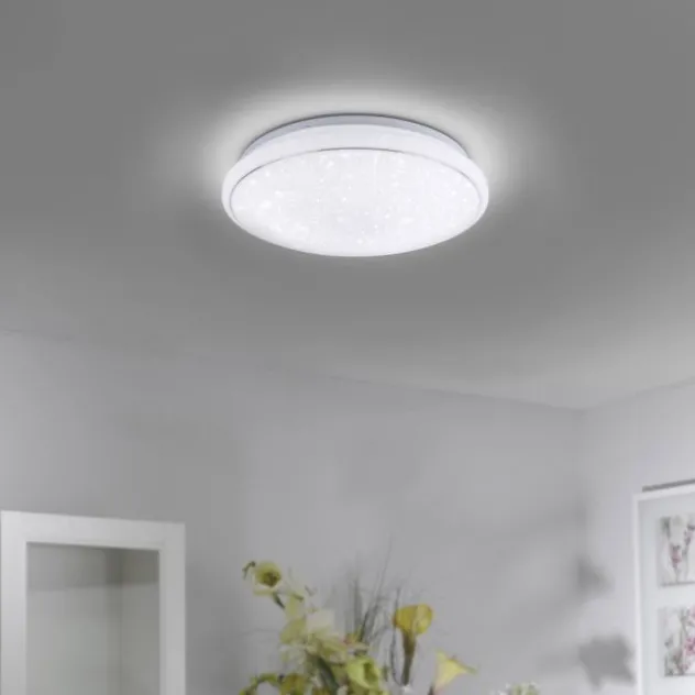 LED-Deckenleuchte, Smart Home fähig, RGB+W, Kristalloptik, Fernbedienung, CCT