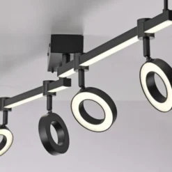 LED Deckenleuchte Smarthome schwarz dimmbar Fernbedienung App