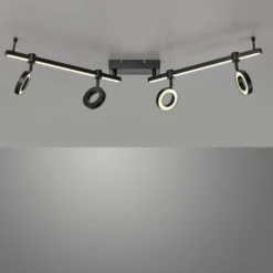 LED Deckenleuchte Smarthome schwarz dimmbar Fernbedienung App