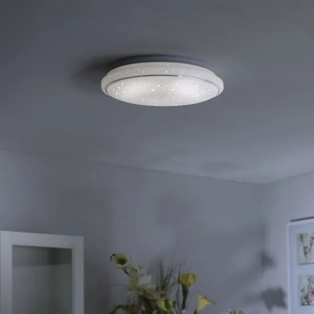 LED Deckenleuchte, Smart Home fähig, RGB+W, Fernbedienung, Sternenhimmeloptik
