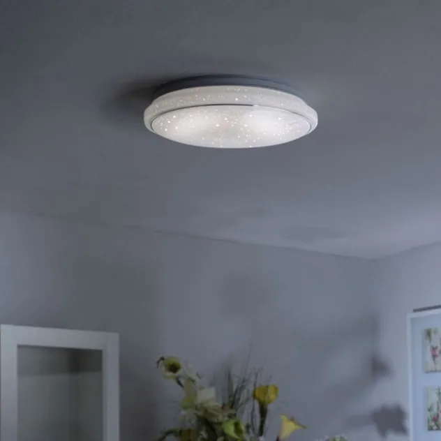 LED Deckenleuchte, Smart Home fähig, RGB+W, Fernbedienung, Sternenhimmeloptik