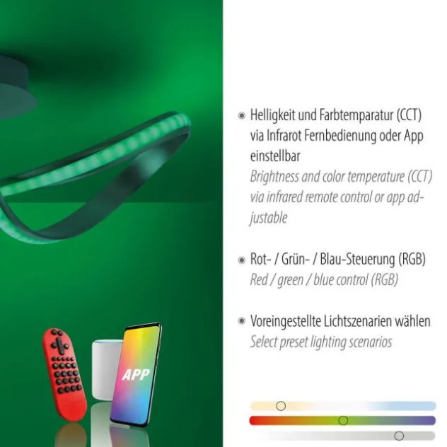 LED Deckenleuchte Smart-Home, Lichtfarbsteuerung, Farbwechsel, dimmbar