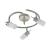 LED-Deckenleuchte, Stahl, blendfrei, satiniertes Glas, Ø 39cm, Strahler