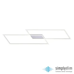 LED Deckenleuchte, stahlfaben, inkl. Dimmfunktion, Memory Funktion, modern