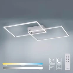 LED-Deckenleuchte, stahlfarben, CCT Steuerung , dimmbar, modern