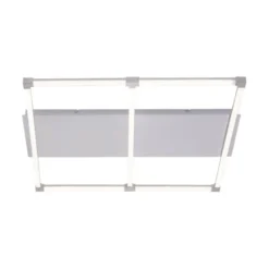 LED Deckenleuchte, stahlfarben, quadratisch, modern, 78x74cm