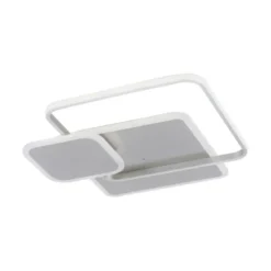 LED Deckenleuchte, stahlfarben, modern, Lichtfarbensteuerung, dimmbar