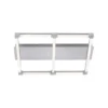 LED Deckenleuchte, stahlfarben, quadratisch, modern, 58x54cm, warmweiß