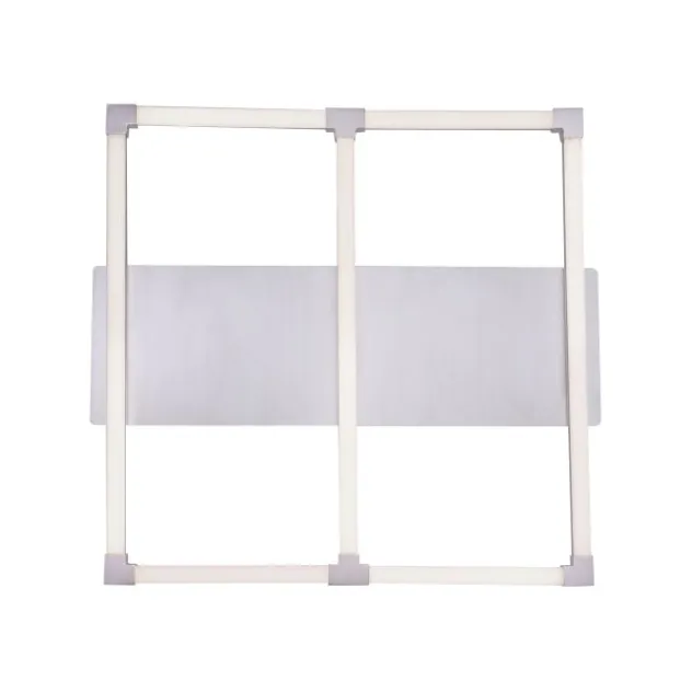 LED Deckenleuchte, stahlfarben, quadratisch, modern, 58x54cm, warmweiß