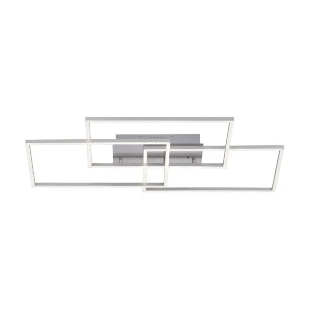 LED Deckenleuchte, stahlfarben, modernes Design, CCT-Steuerung, Flur
