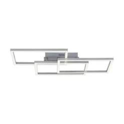 LED Deckenleuchte, stahlfarben, quadratisch, Smar Home fähig