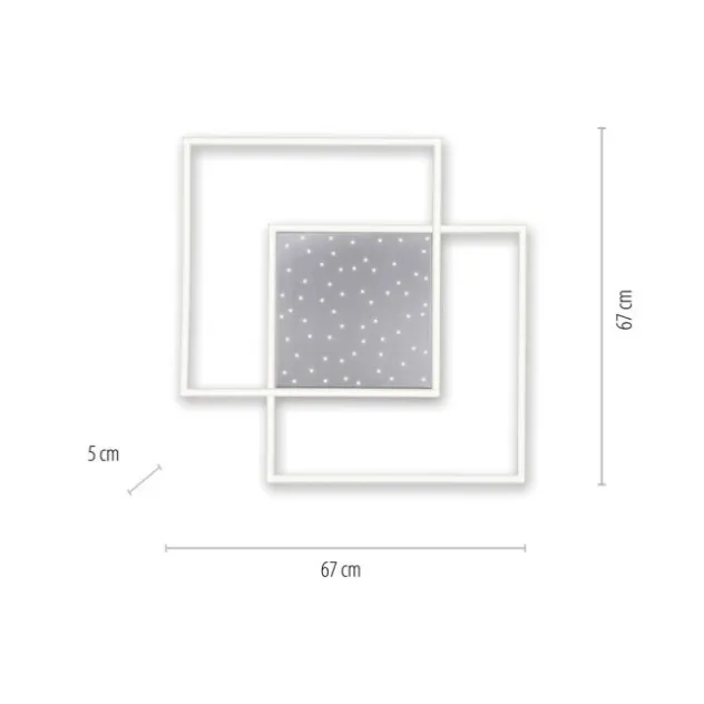 LED-Deckenleuchte, stahlfarben, Fernbdienung, dimmbar, CCT