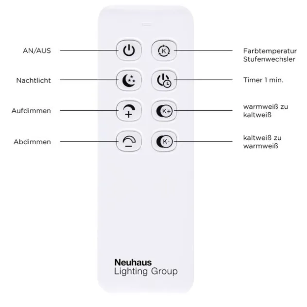 LED Deckenleuchte, stahlfarben, dimmbar, CCT, modern, 110cm lang