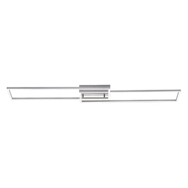 LED Deckenleuchte, stahlfarben, dimmbar, CCT, modern, 110cm lang