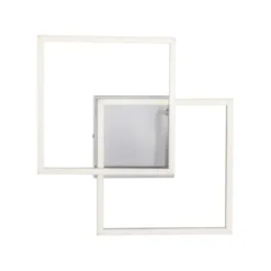 LED Deckenleuchte, stahlfarben, quadratisch, modern, energiesparend