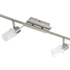 LED-Deckenleuchte, stahlfarben, 6-flammig, verstellbar, GU10