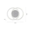LED-Deckenleuchte, stahlfarben, Fernbdienung, dimmbar, CCT