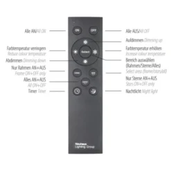 LED-Deckenleuchte, stahlfarben, Fernbdienung, dimmbar, CCT