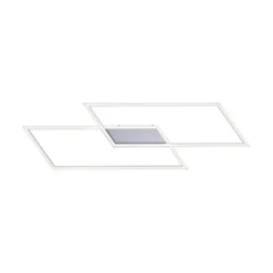 LED Deckenleuchte, stahlfarben, Memory Funktion, inkl Dimmfunktion, modern