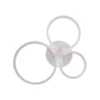 LED Deckenleuchte, stahlfarben, 3 Lichtringe, modern, rund, design