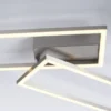 LED Deckenleuchte, stahlfarben, dimmbar, drehbar, warmweiß