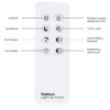 LED Deckenleuchte, stahlfarben, modernes Design, dimmbar, Fernbedienung