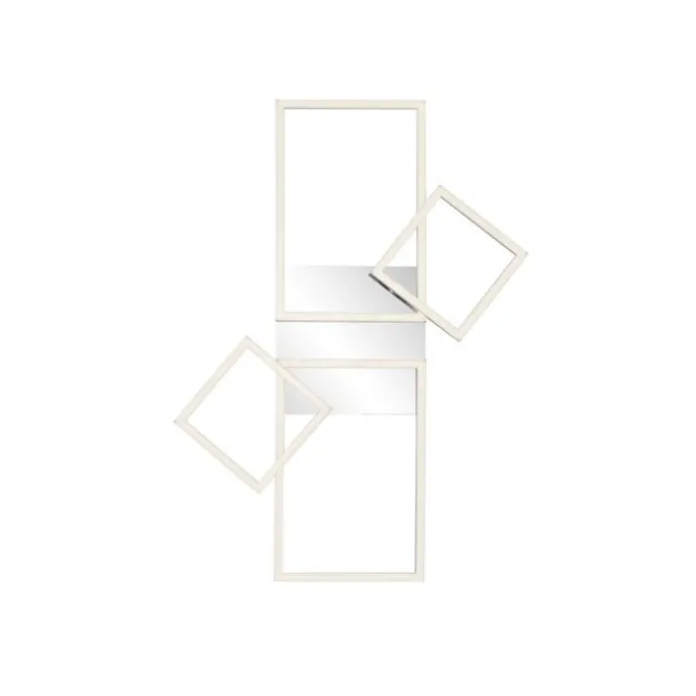 LED Deckenleuchte, stahlfarben, modern, warmweiß, Design