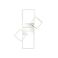 LED Deckenleuchte, stahlfarben, modern, warmweiß, Design