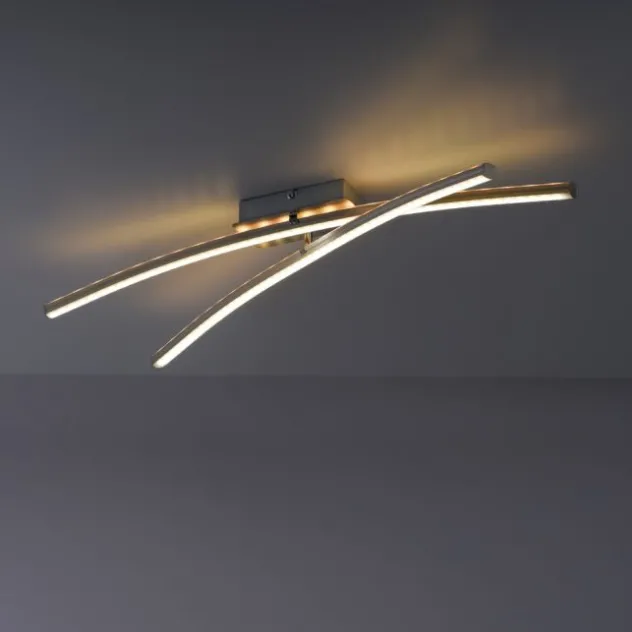 LED-Deckenleuchte, Stahl, Fernbedienung, dimmbar, RGB, CCT