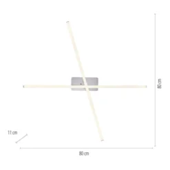 LED-Deckenleuchte, Stahl, Fernbedienung, dimmbar, RGB, CCT